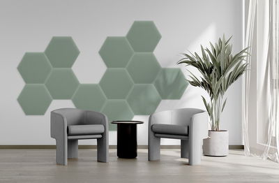 Sekskantet lydabsorber - fløjl