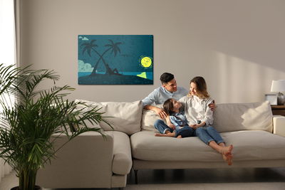 Ljuddämpande tavla - A man on a desert island