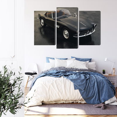 Ljuddämpande tavla - Vintage black sports car