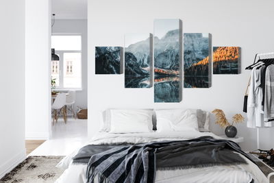 Ljuddämpande tavla - Italian lake braies 3d