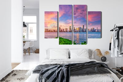 Ljuddämpande tavla - Panorama of miami during