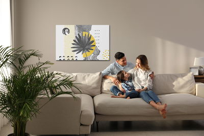 Ljuddämpande tavla - Artwork with leaves