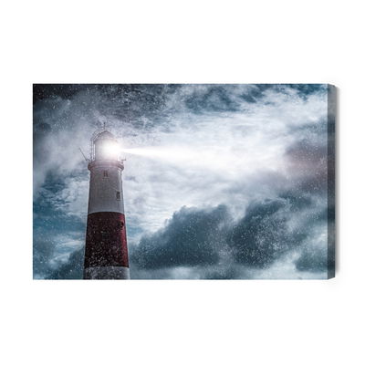 Ljuddämpande tavla - Sea of ​​snow and lighthouse