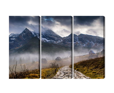 Ljuddämpande tavla - Misty landscape with hala