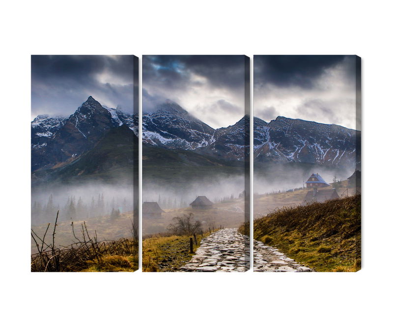 Ljuddämpande tavla - Misty landscape with hala