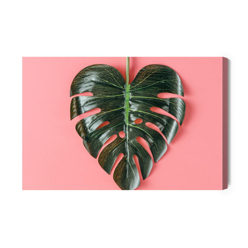 Ljuddämpande tavla - Heart-shaped monstera leaf