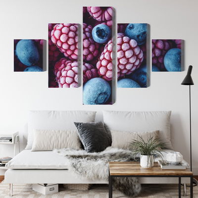 Ljuddämpande tavla - Frozen blueberries