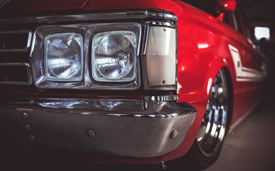 Ljuddämpande tavla - Headlight on an old car