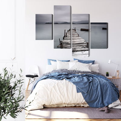 Ljuddämpande tavla - Misty lake