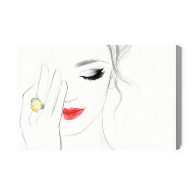 Ljuddämpande tavla - A delicate female face