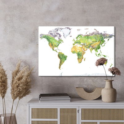 Ljuddämpande tavla - Physical map of the world