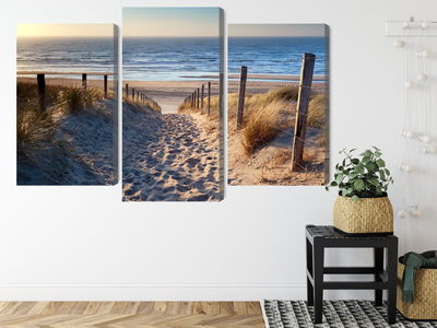 Ljuddämpande tavla - North sea beach 3d