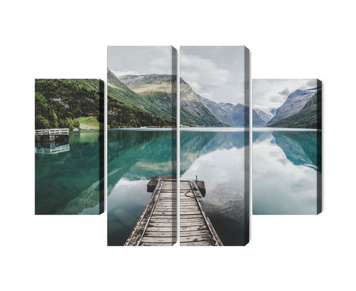 Ljuddämpande tavla - View of the lovatnet lake