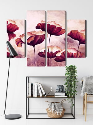 Ljuddämpande tavla - Poppies as painted