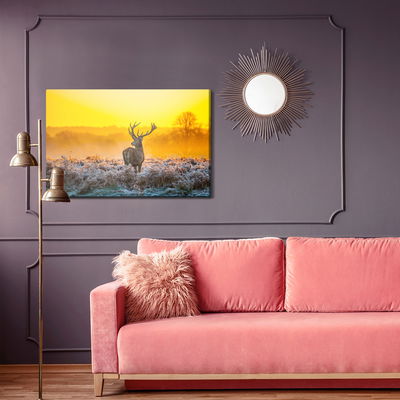 Ljuddämpande tavla - Deer at dawn