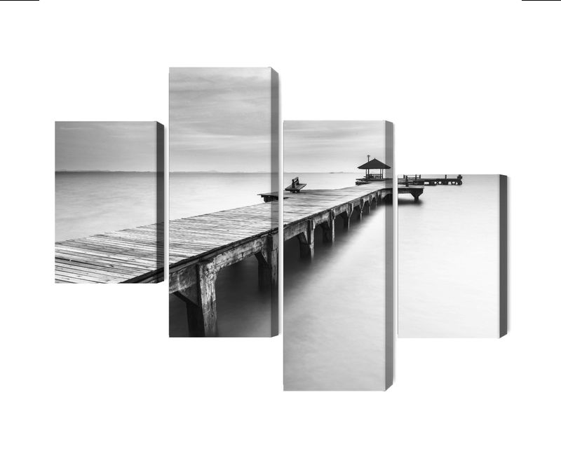 Ljuddämpande tavla - Wooden pier