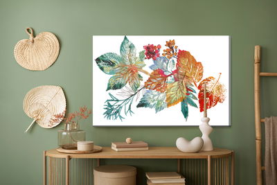 Ljuddämpande tavla - Autumn leaves as if painted