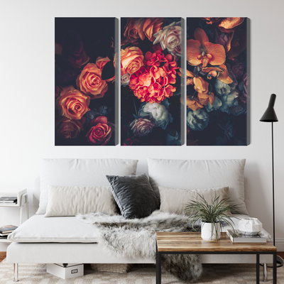 Ljuddämpande tavla - Colorful flowers for vintage