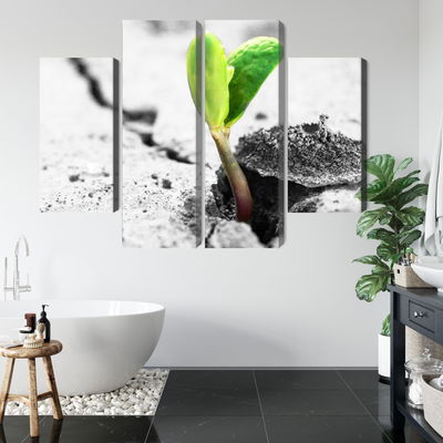 Ljuddämpande tavla - 3d plant sprouting