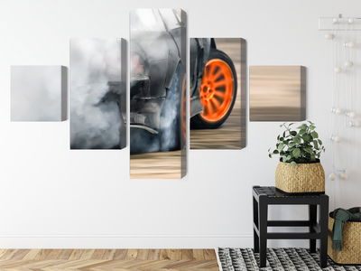 Ljuddämpande tavla - Drifting car in a puff