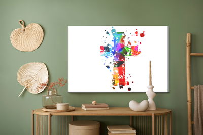 Ljuddämpande tavla - Colorful cross