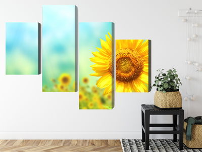 Ljuddämpande tavla - Decorative 3d sunflower