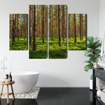 Ljuddämpande tavla - 3d pine forest