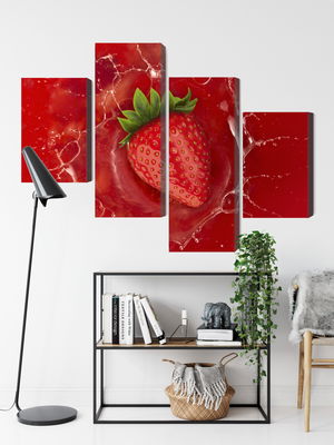 Ljuddämpande tavla - Juicy strawberry