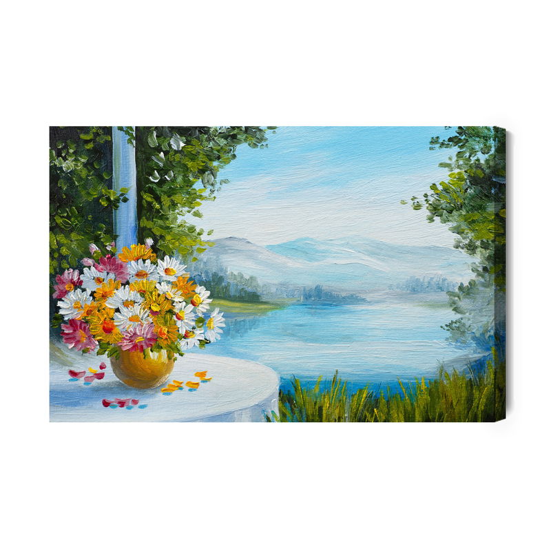 Ljuddämpande tavla - Summer landscape with the sea