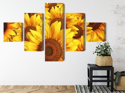 Ljuddämpande tavla - 3d sunflower flowers