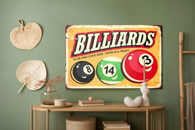 Ljuddämpande tavla - Billiard balls and retro
