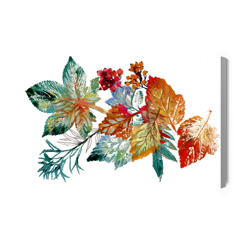 Ljuddämpande tavla - Autumn leaves as if painted