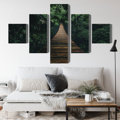 Ljuddämpande tavla - Wooden suspension bridge