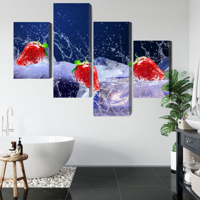 Ljuddämpande tavla - Strawberries on ice