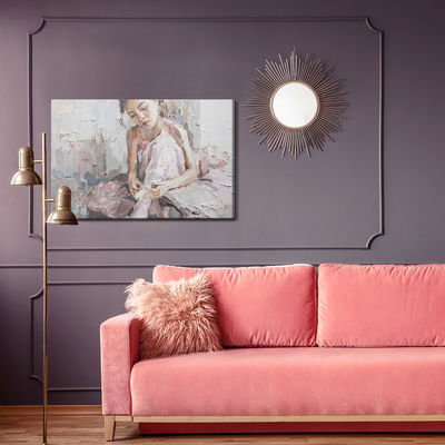 Ljuddämpande tavla - Little ballerina with curly