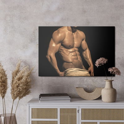 Ljuddämpande tavla - A well-built man