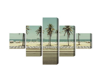 Ljuddämpande tavla - Palm trees on the ipanema