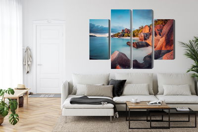 Ljuddämpande tavla - Beach in seychelles