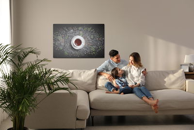 Ljuddämpande tavla - Top view of coffee