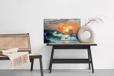 Ljuddämpande tavla - Picturesque sea and sunset