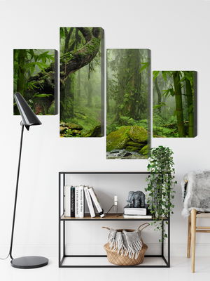 Ljuddämpande tavla - The green of the rain forest