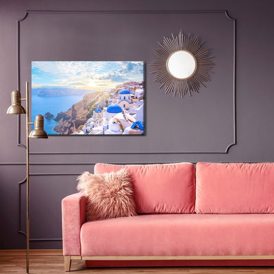 Ljuddämpande tavla - Sea and sunny greece