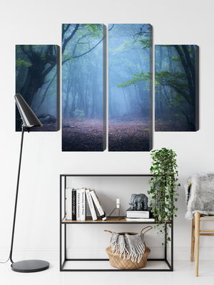 Ljuddämpande tavla - Hazy 3d forest landscape