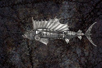 Ljuddämpande tavla - Steampunk style sailfish