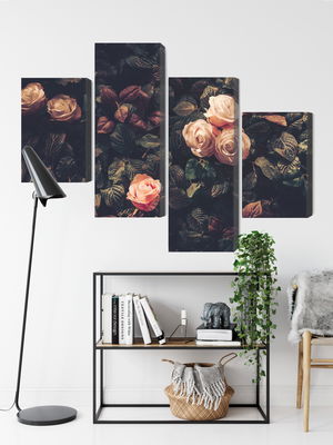 Ljuddämpande tavla - Pastel roses in vintage style