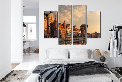 Ljuddämpande tavla - The port of gdansk at sunset