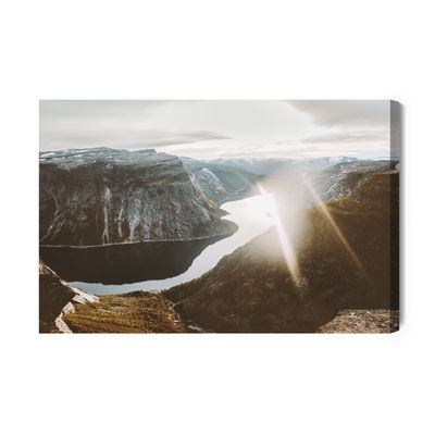 Ljuddämpande tavla - Sunset in the mountains