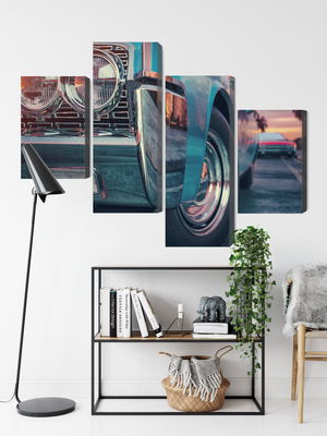 Ljuddämpande tavla - Retro style cars