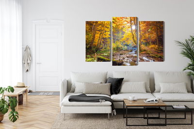 Ljuddämpande tavla - 3d autumn forest landscape