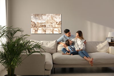 Ljuddämpande tavla - Rome painted with watercolor